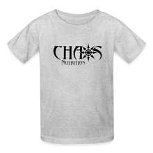 OG Chaos Nutrition Youth Tagless T-Shirt Black Logo - heather gray