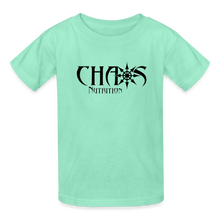 OG Chaos Nutrition Youth Tagless T-Shirt Black Logo - deep mint