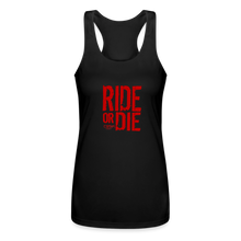 Ride Or Die Racerback Tank Top Red Lettering - black