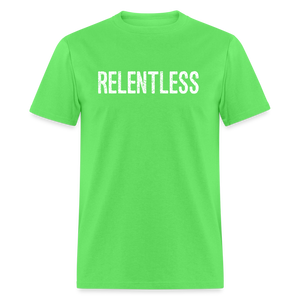 RELENTLESS T-SHIRT with WHITE LETTERING - kiwi