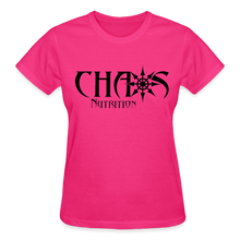 OG Chaos Nutrition Logo Women's T-Shirt with Black Lettering - fuchsia